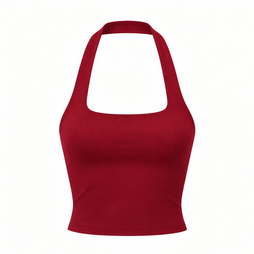 BLOOM Halter Tank Top - Ruby - Humbl Her