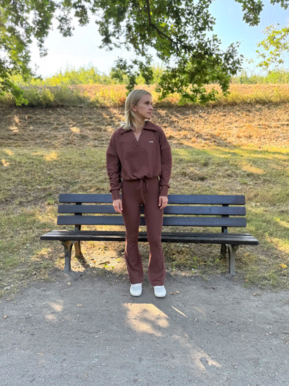 HARMONY Relaxed Fit Collared V-Neck Jumper