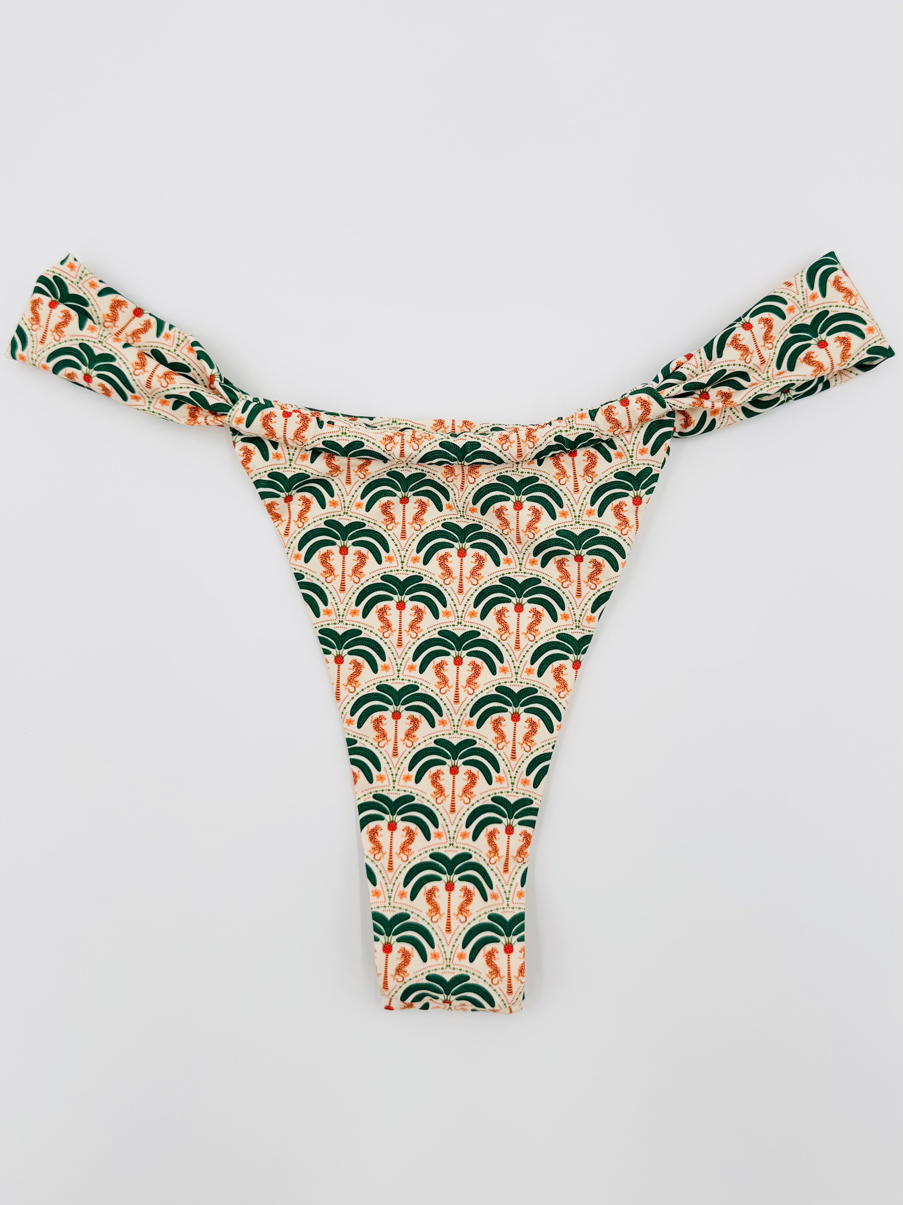 WILD IN PALMS Ruched Minimal Bikini Bottoms *Limited Edition* - Humbl Her