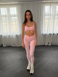 BALLET V-Waist High-Rise Straight Leggings - Humbl Her