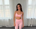 BALLET Convertable Cross or Straight Strap Sports Bra | Light-to-Medium Support - Pink - Humbl Her