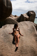 WILD IN PALMS - Sustainable Ruched Minimal Bikini Bottoms | LIMITED EDITION - Humbl Her