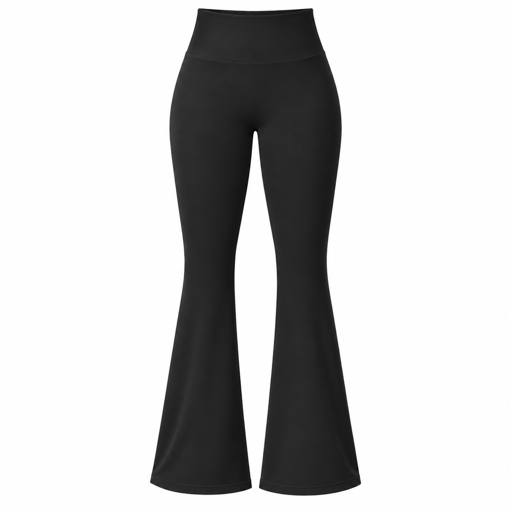 BLOOM High Waist Flare Leggings - Black - Humbl Her