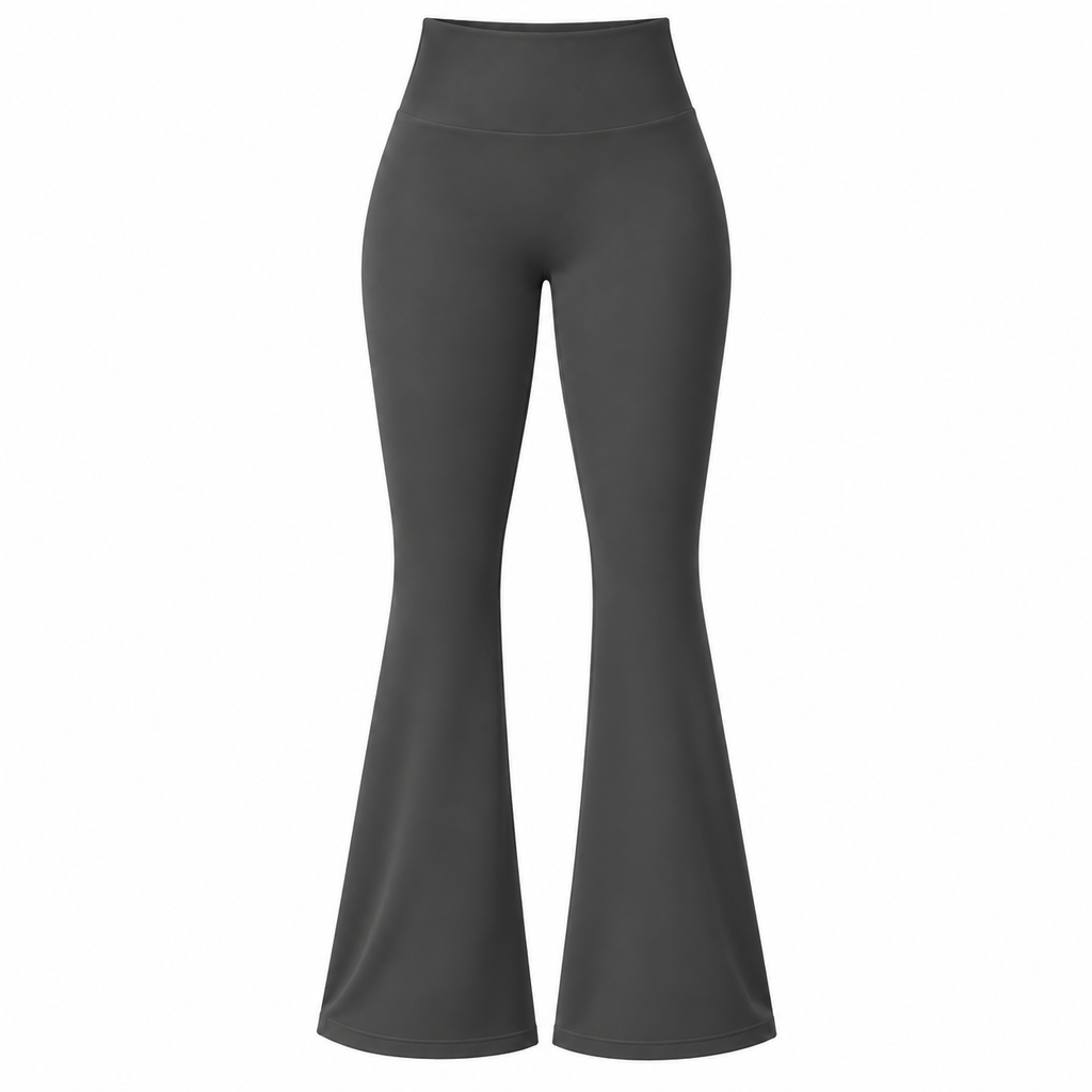 BLOOM High Waist Flare Leggings - Grey - Humbl Her