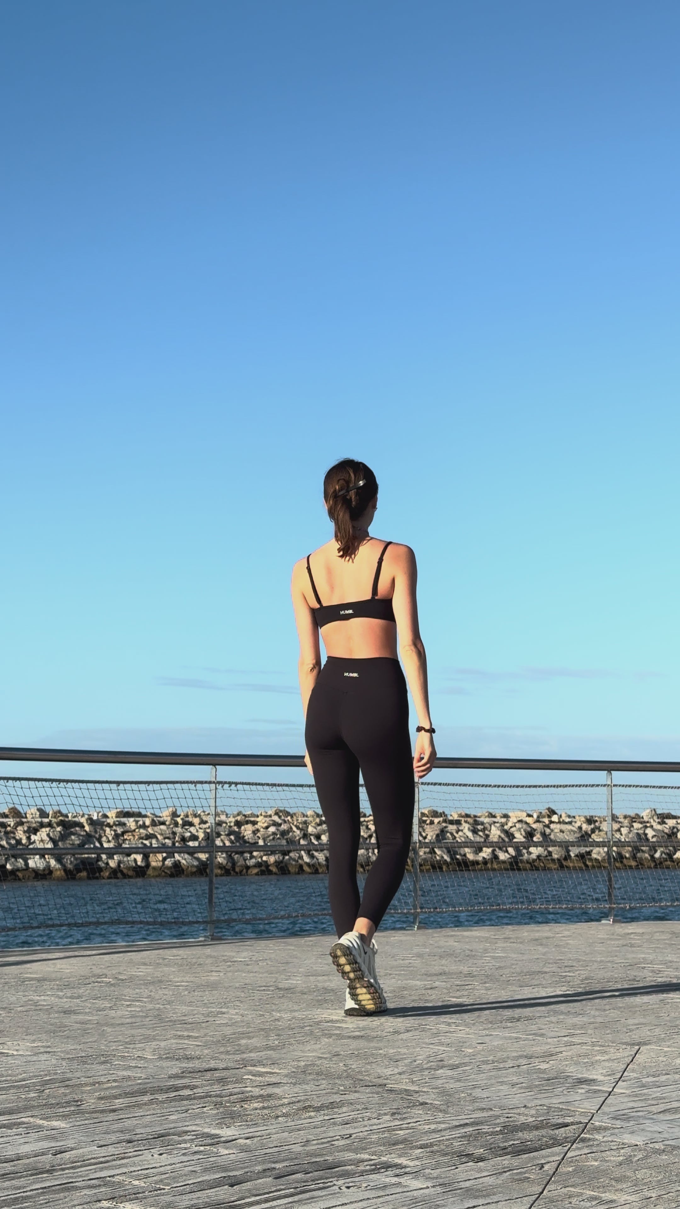 BALLET Adjustable Cross or Straight Strap Sports Bra | Light-to-Medium Support - Black